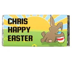 Personalised Chocolate Bar - Easter Bunny Sunset