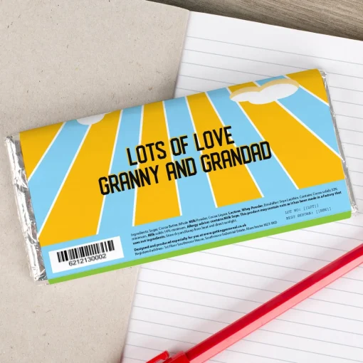Personalised Chocolate Bar - Easter Bunny Sunset