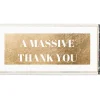 Personalised Chocolate Bar - Gold & White Any Message