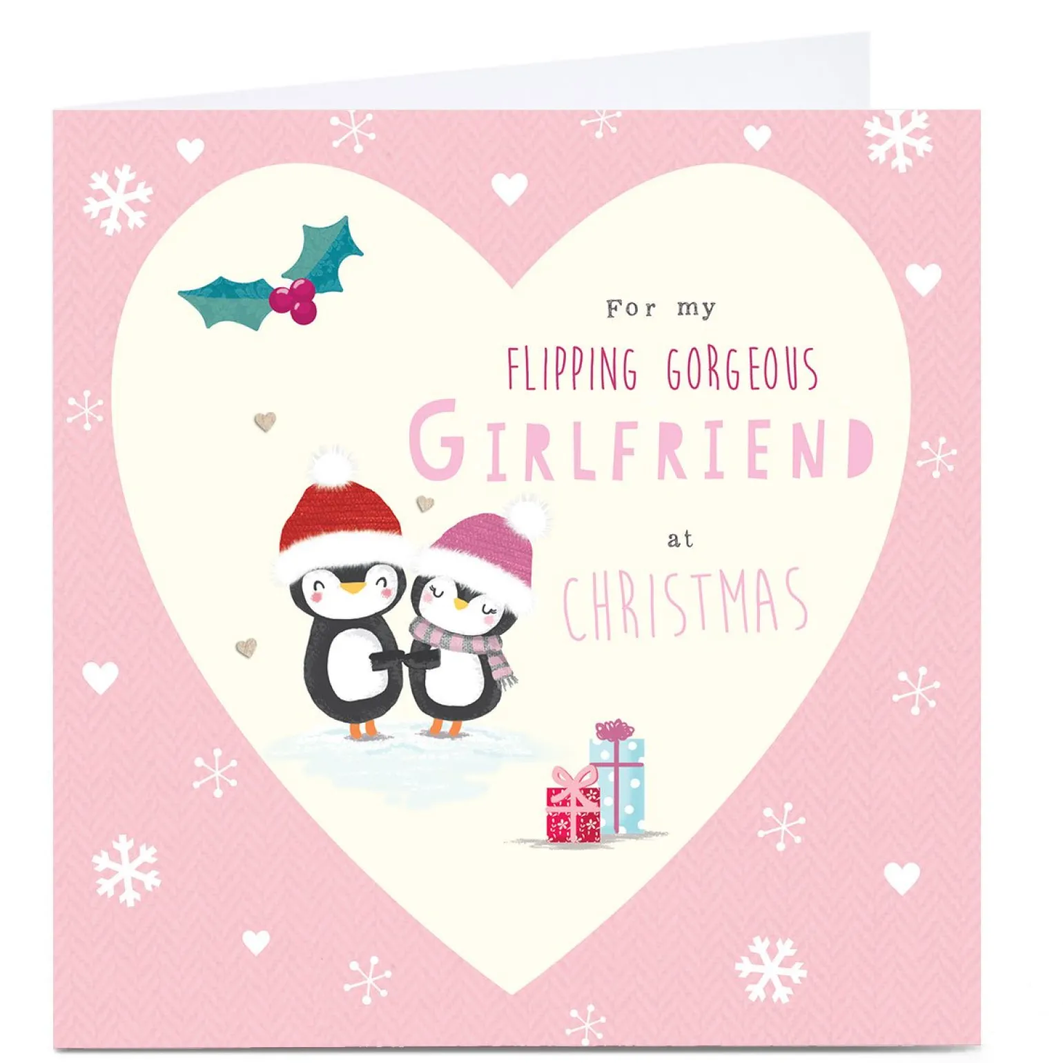 Personalised Christmas Card - Flipping Gorgeous Girlfriend At Christmas