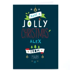 Personalised Christmas Card - Jolly Christmas