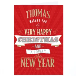 Personalised Christmas Card - Lovely New Year