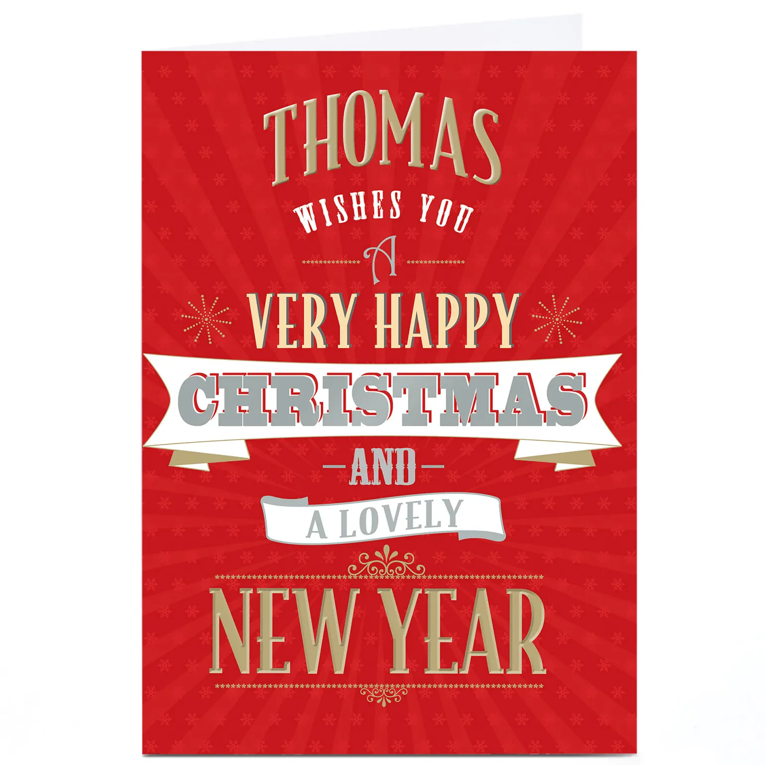 Personalised Christmas Card - Lovely New Year