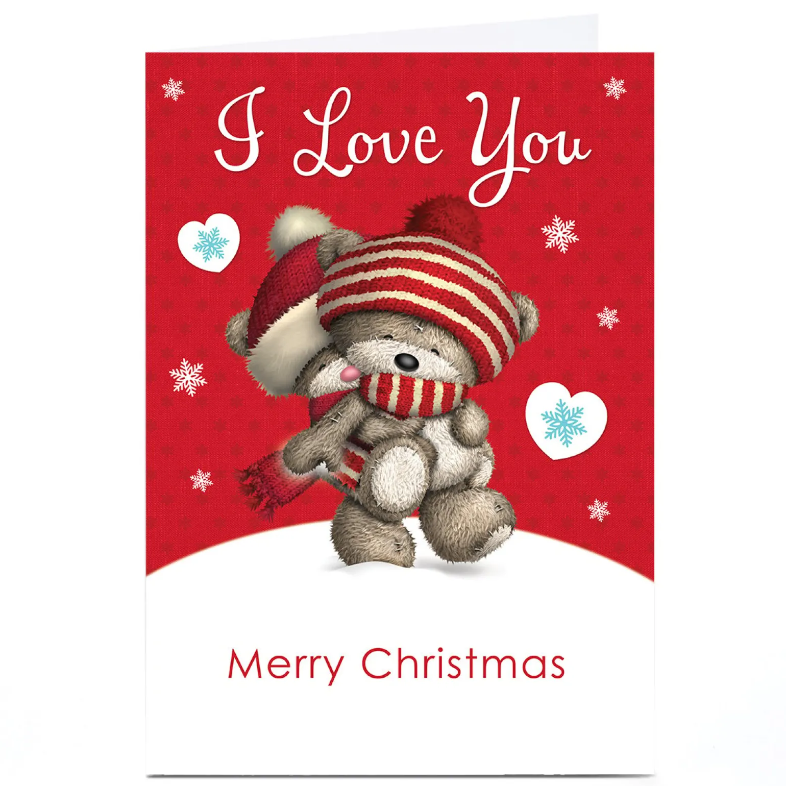 Personalised Christmas Card - HUGS - I Love You