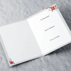 Personalised Christmas Card - Woodland Wreath