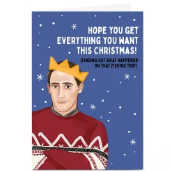 Personalised Christmas Card - Fishing Trip