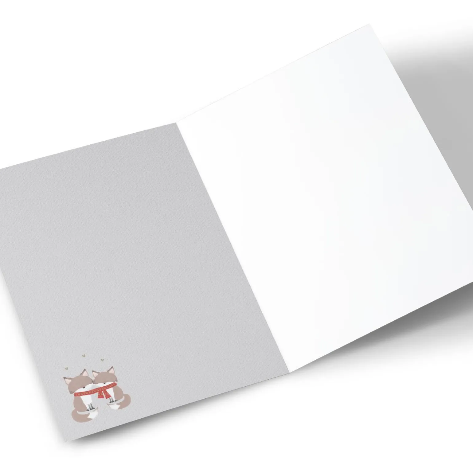 Personalised Christmas Card - Festive Foxes, Any 2 Names