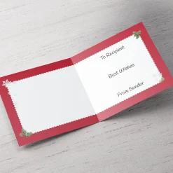 Personalised Christmas Card - Robin Wreath Brother and Sister-In-Law