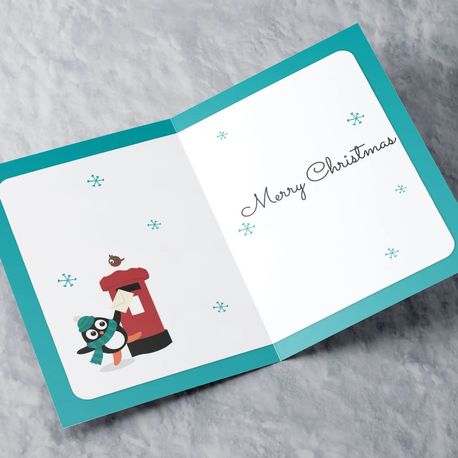 Personalised Christmas Card - Penguin Post