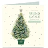 Personalised Christmas Card - Green Christmas Tree, Friend
