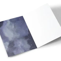 Personalised Christmas Card - Winter Night Cabin, To a Wonderful Dad