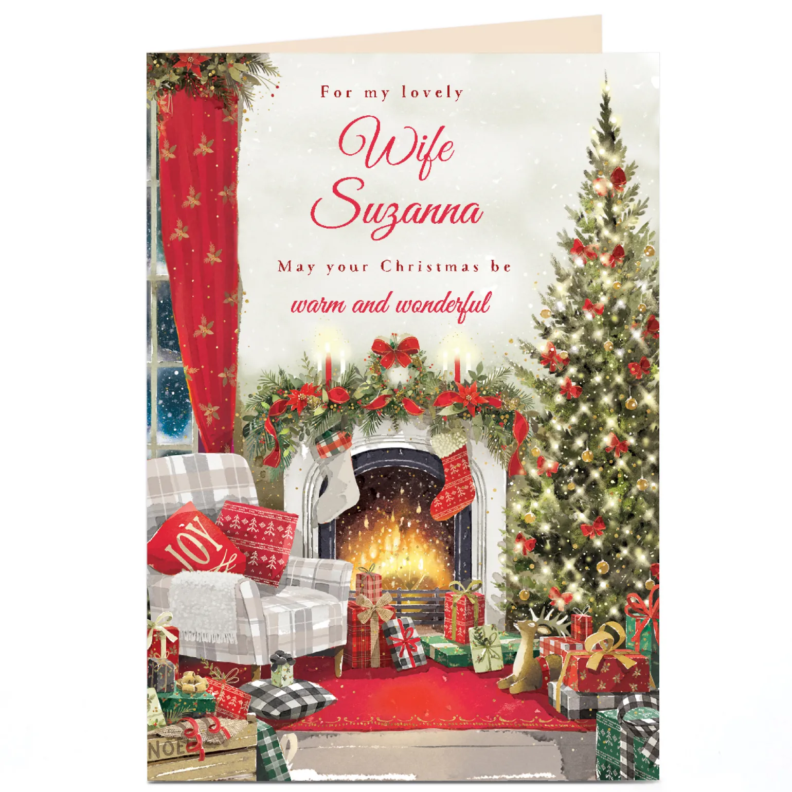 Personalised Christmas Card - Warm & Wonderful Christmas