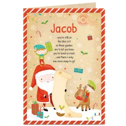 Personalised Christmas Card - Message From Santa