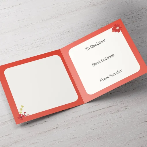 Personalised Christmas Card - Be Merry, Mum and Dad