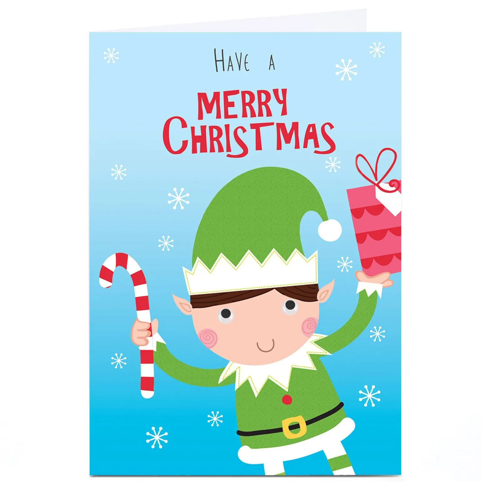 Personalised Christmas Card - Have A Merry Christmas Elf
