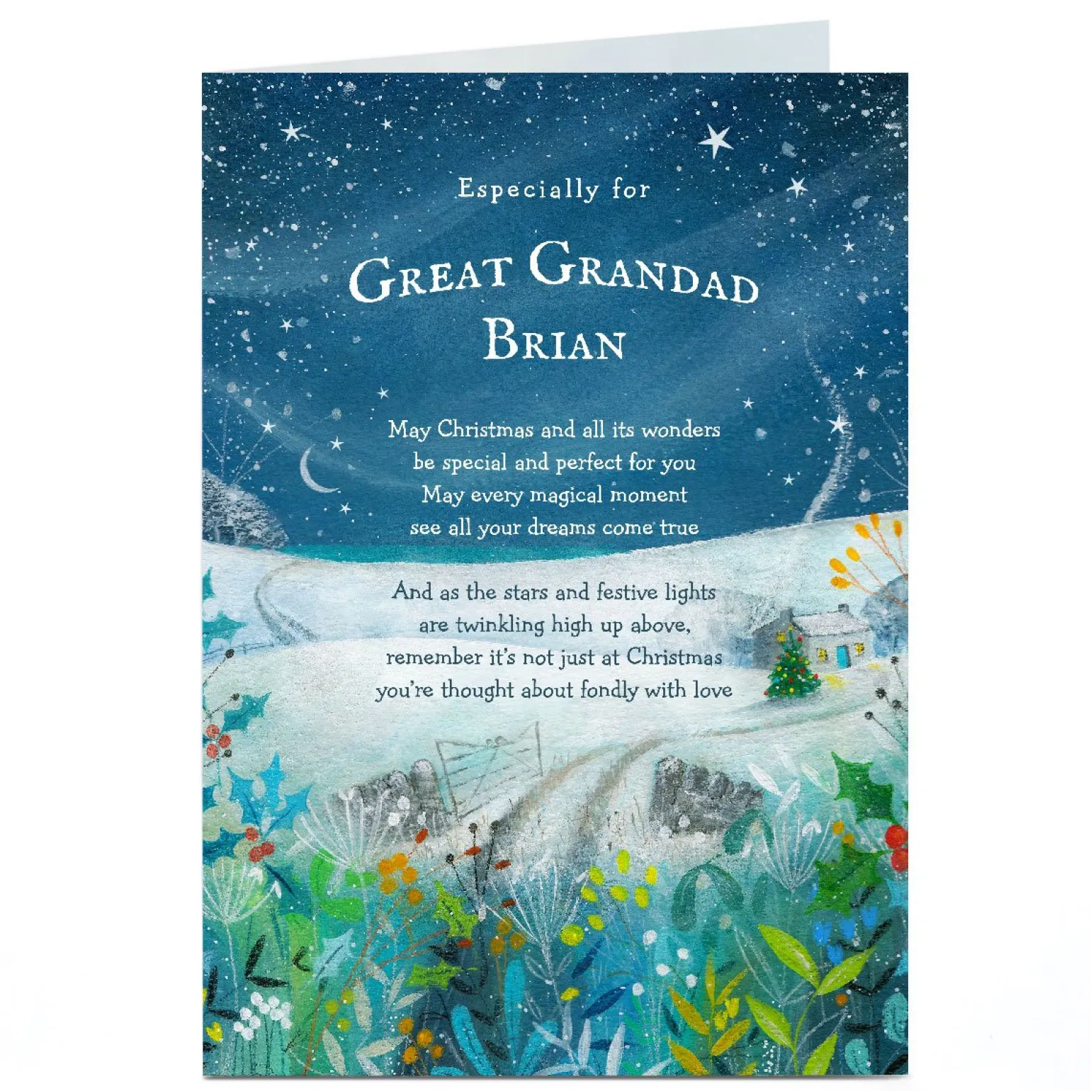 Personalised Christmas Card - Christmas Night