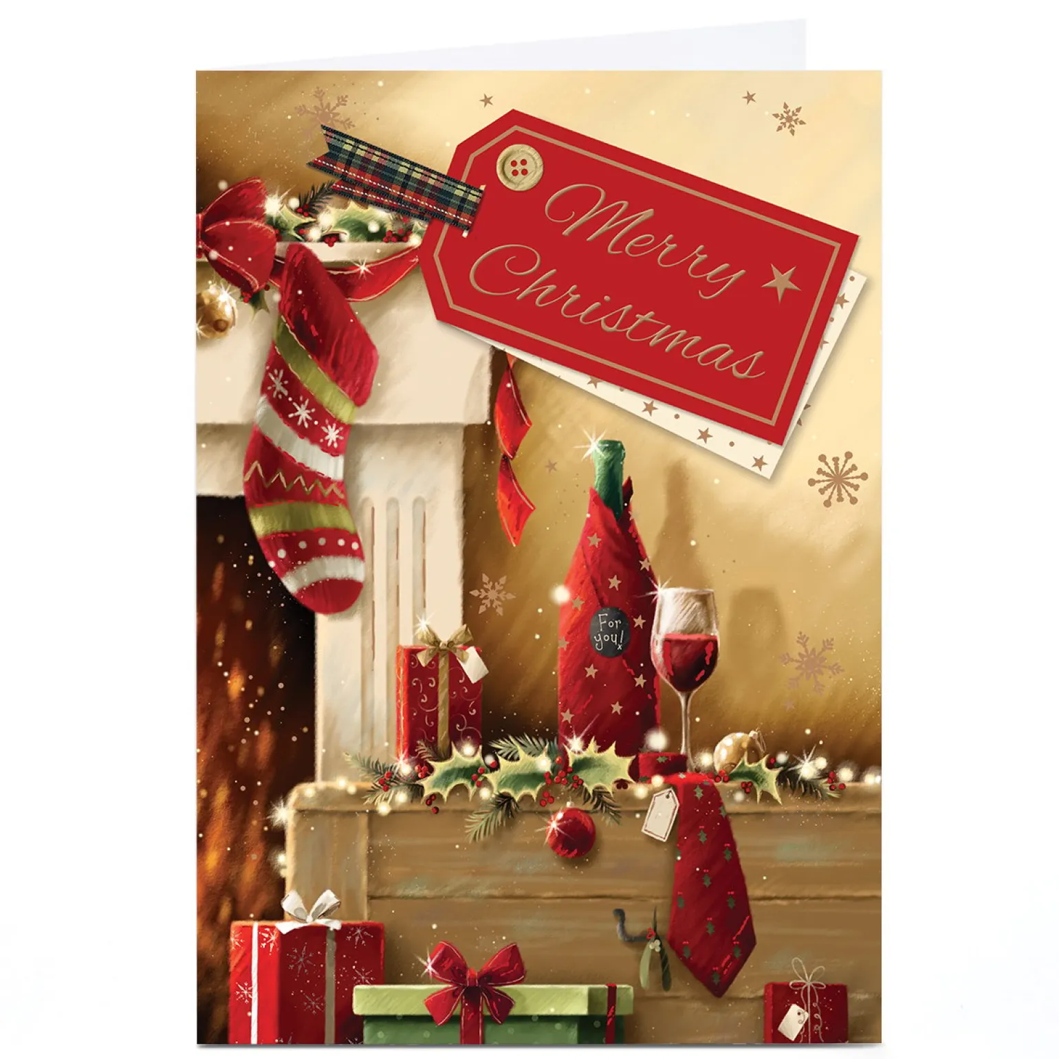 Personalised Christmas Card - Merry Christmas