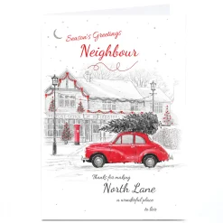 Personalised Christmas Card - Wonderful Place to Live, Neighbour