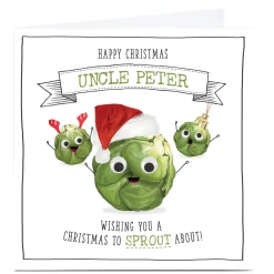 Personalised Christmas Card - Something To Sprout About