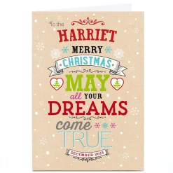 Personalised Christmas Card - Dreams Come True
