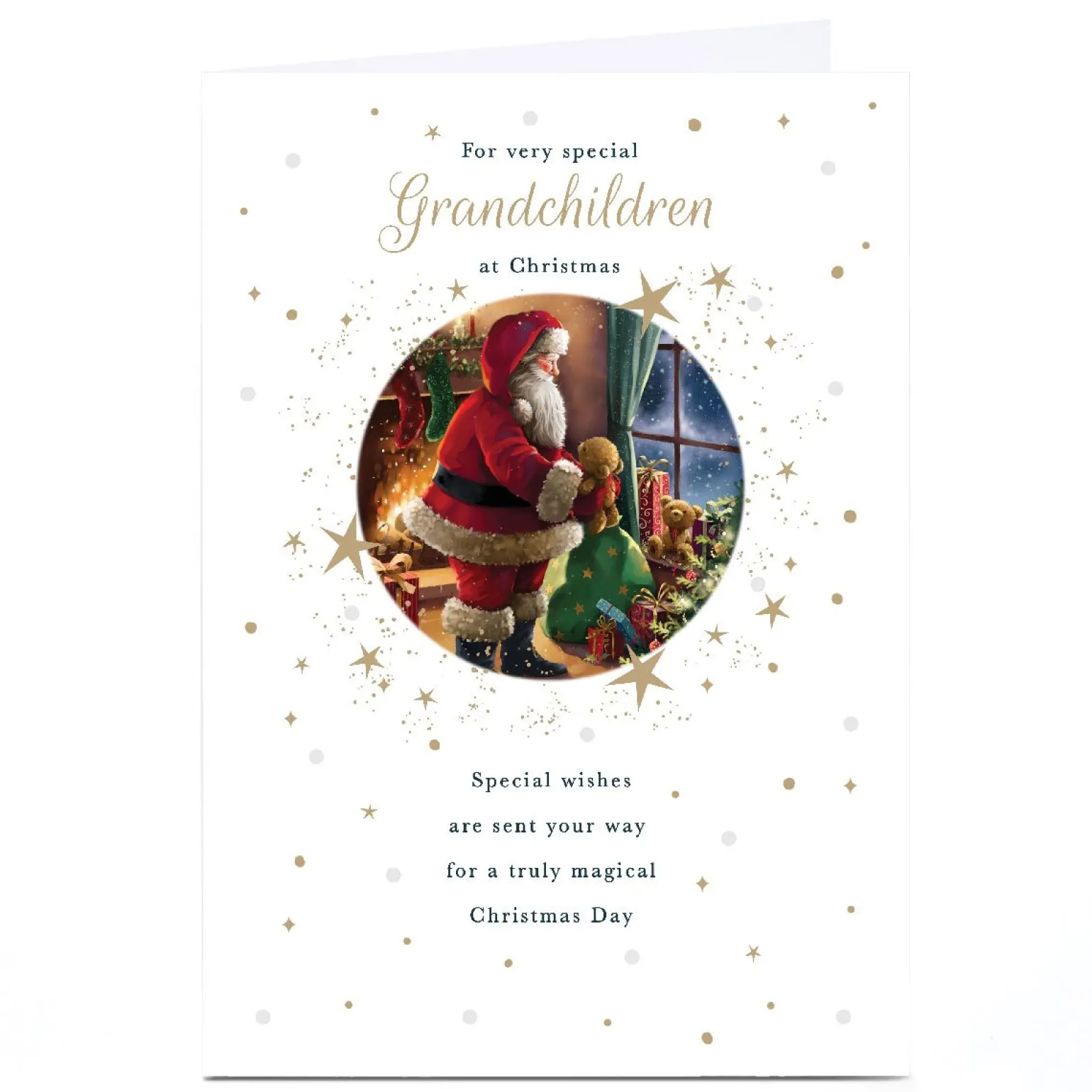 Personalised Christmas Card - Special Wishes for a Truly Magical Christmas Day