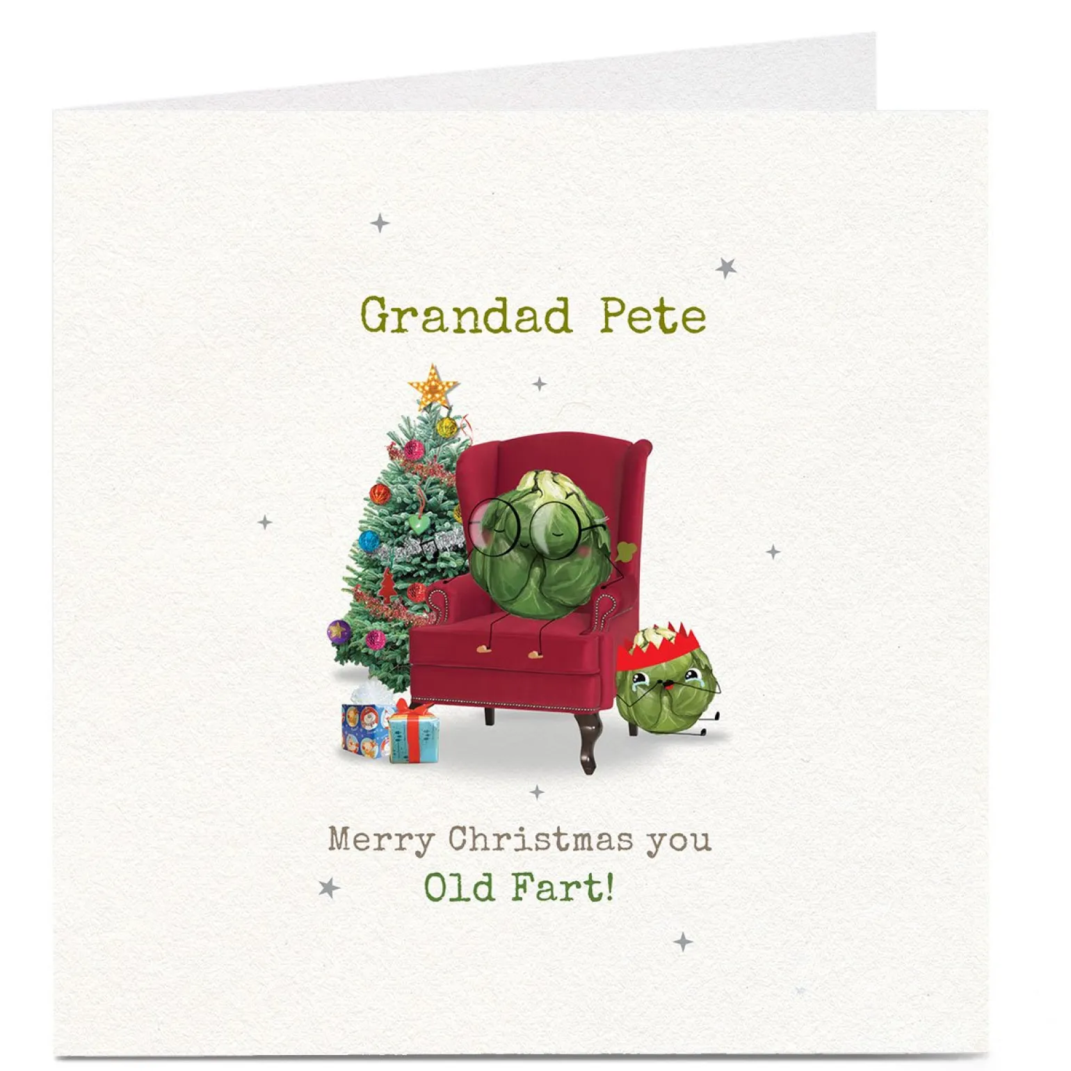 Personalised Christmas Card - You Old Fart!
