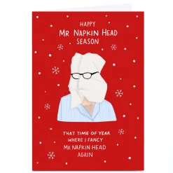 Personalised Christmas Card - Mr Napkin Head