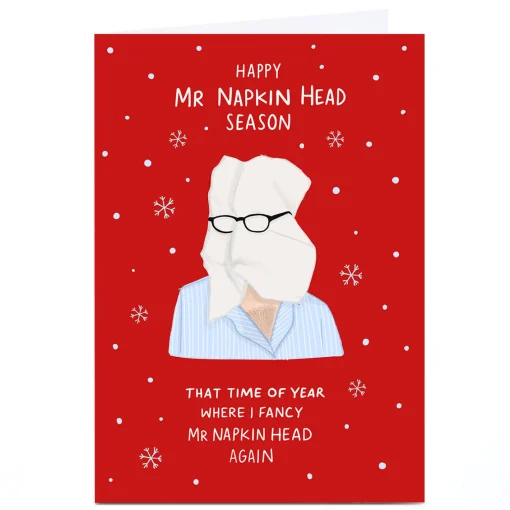 Personalised Christmas Card - Mr Napkin Head