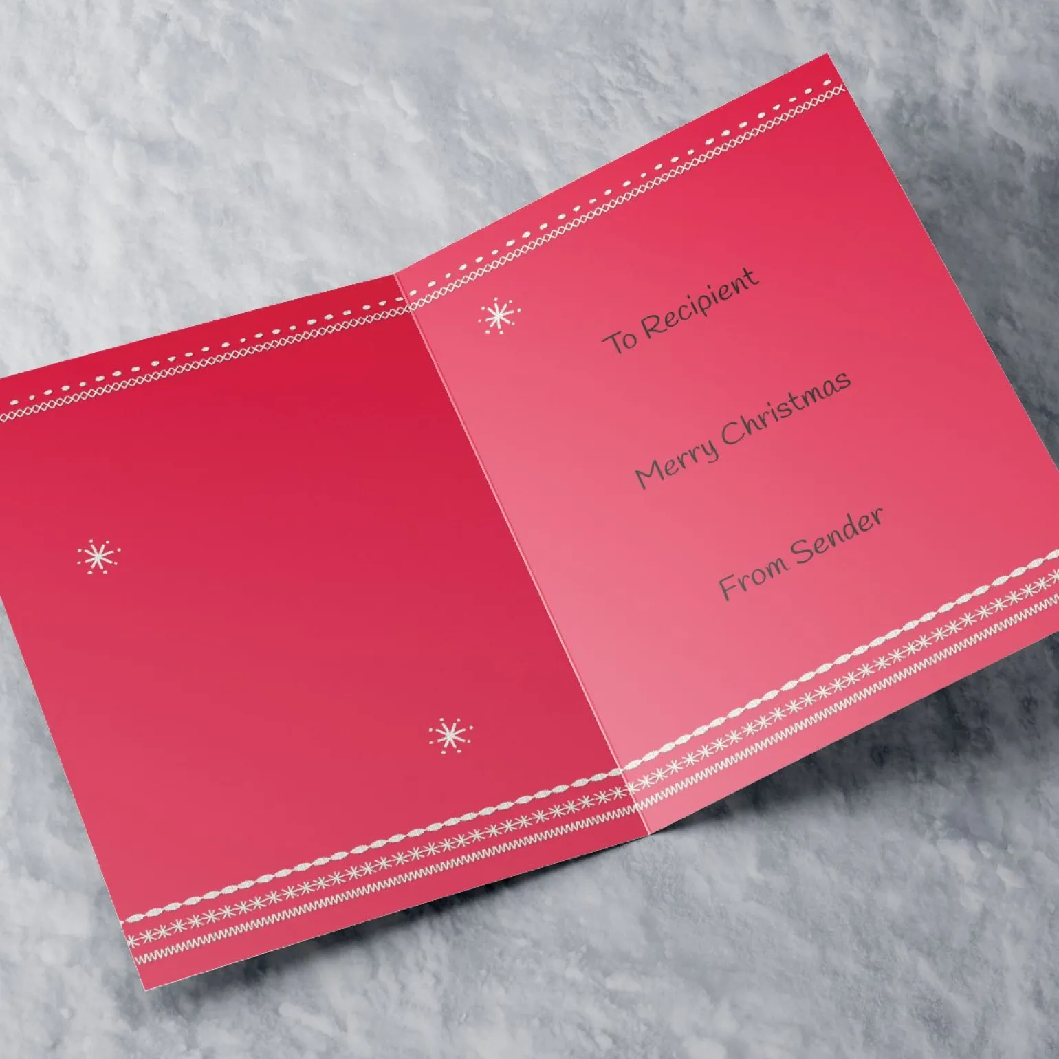 Personalised Christmas Card - Crochet Heart