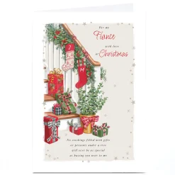 Personalised Christmas Card - Staircase, Fiance