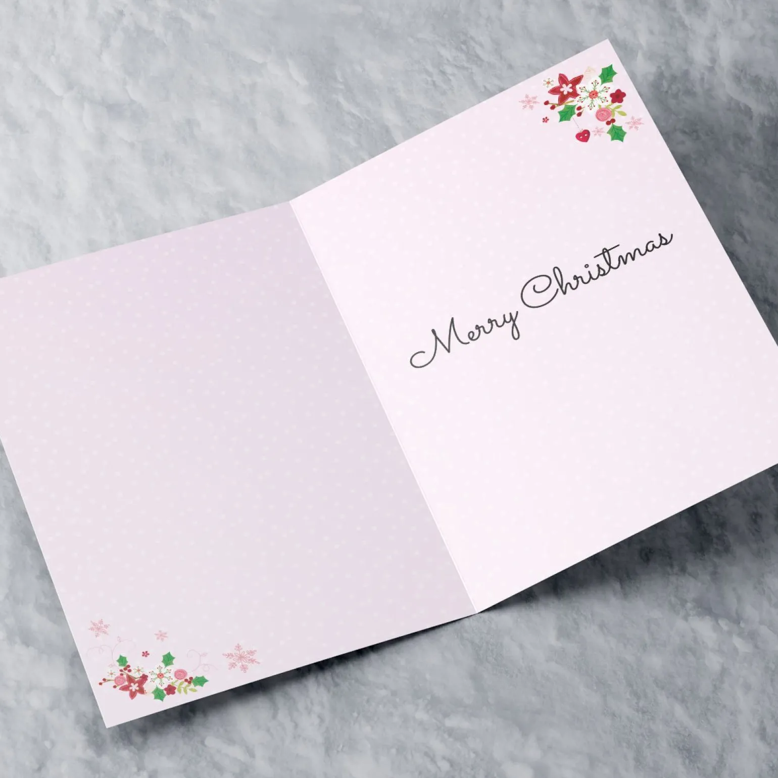 Personalised Christmas Card - Just For You Red & Blue