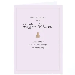 Personalised Christmas Card - Merry Christmas To A Foster Mum