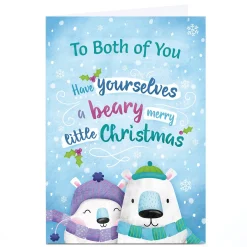Personalised Christmas Card - Beary Merry Little Christmas, Both of You