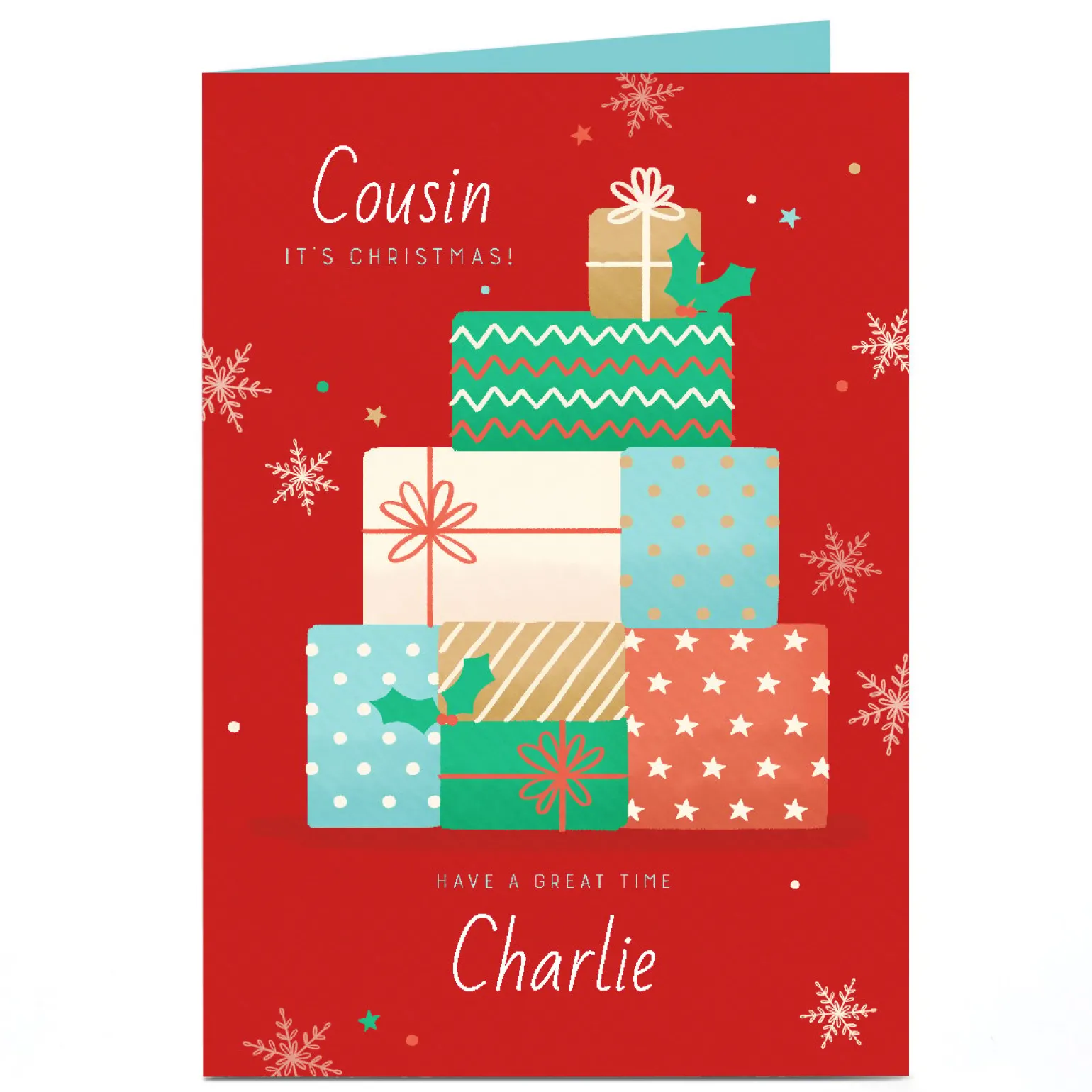 Personalised Christmas Card - Have a great time Presents