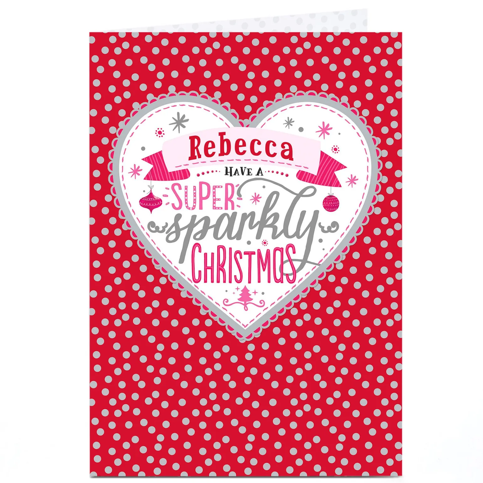 Personalised Christmas Card - Super Sparkly