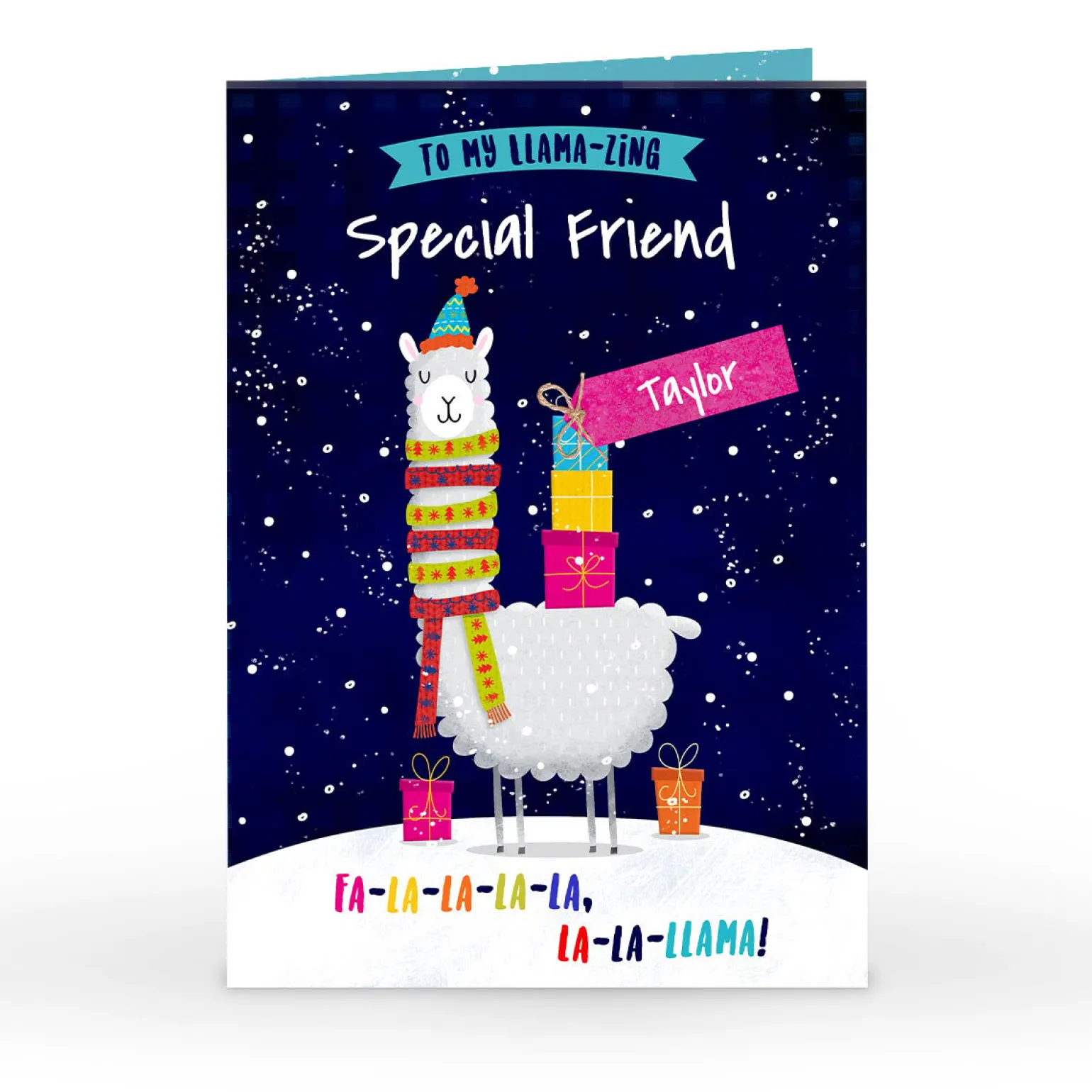 Personalised Christmas Card - Llama-Zing