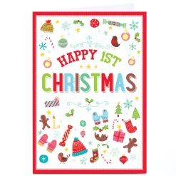 Personalised Christmas Card - 1st Christmas
