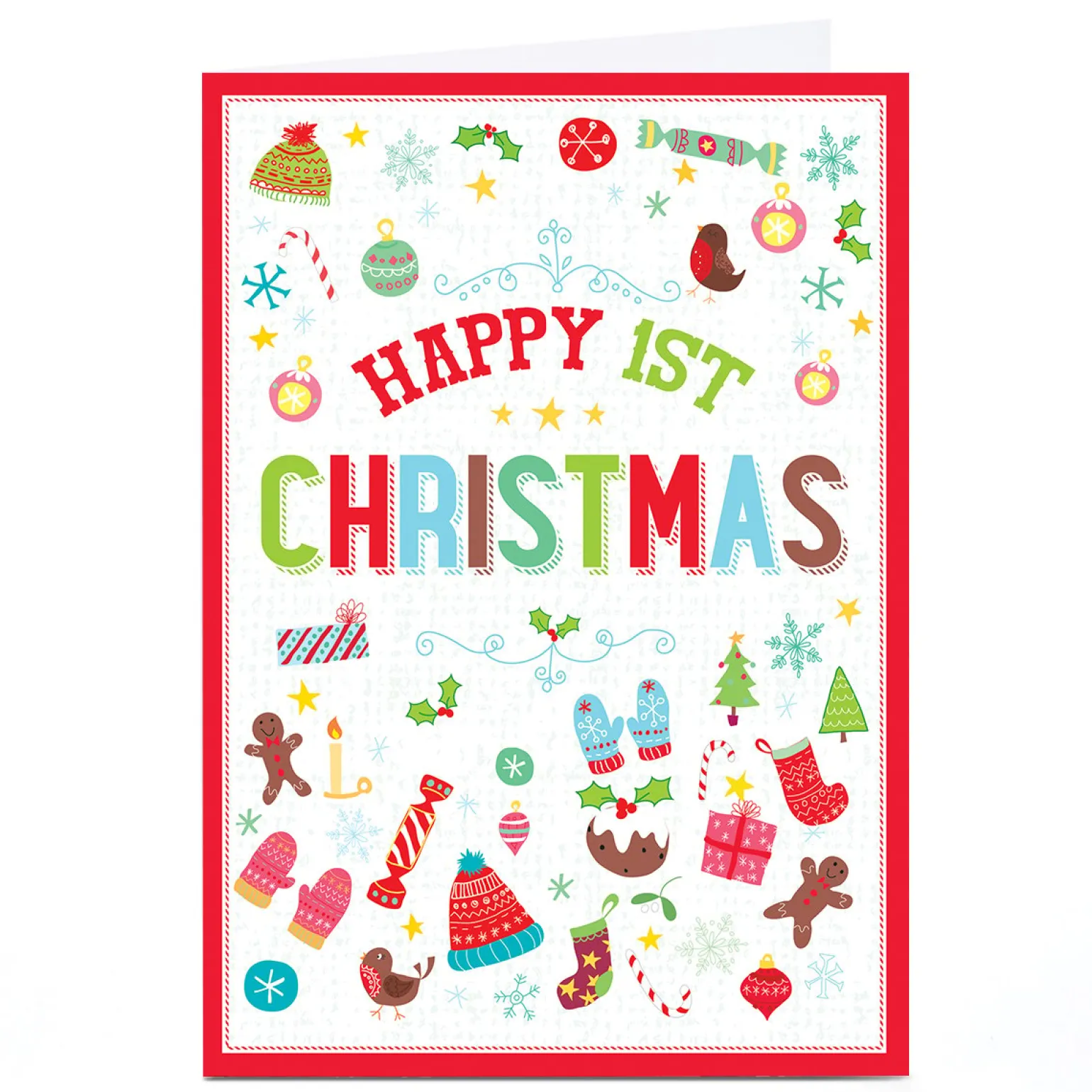 Personalised Christmas Card - 1st Christmas