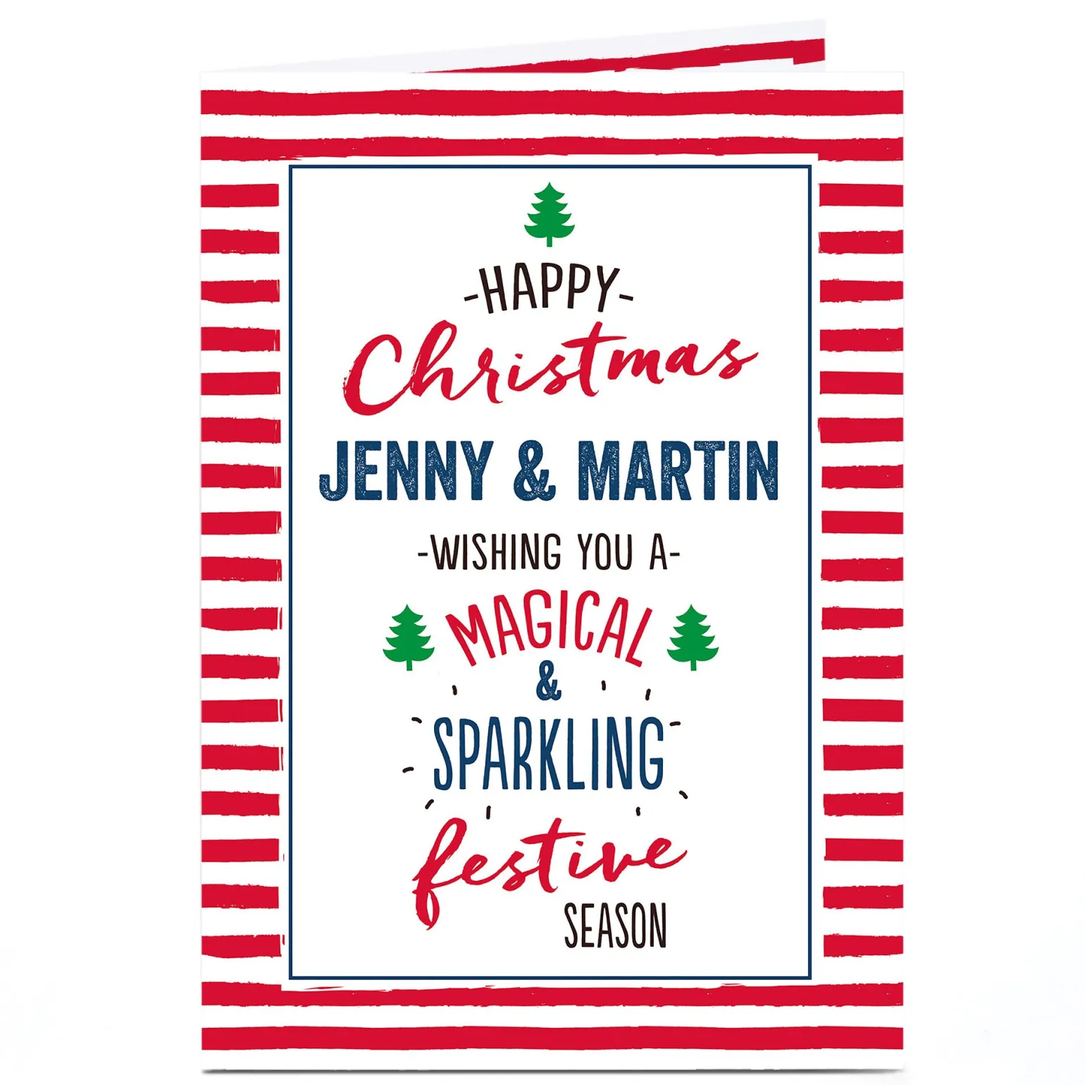 Personalised Christmas Card - Magical & Sparkling