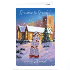 Personalised Christmas Card - Grandma & Grandad, Church Choir