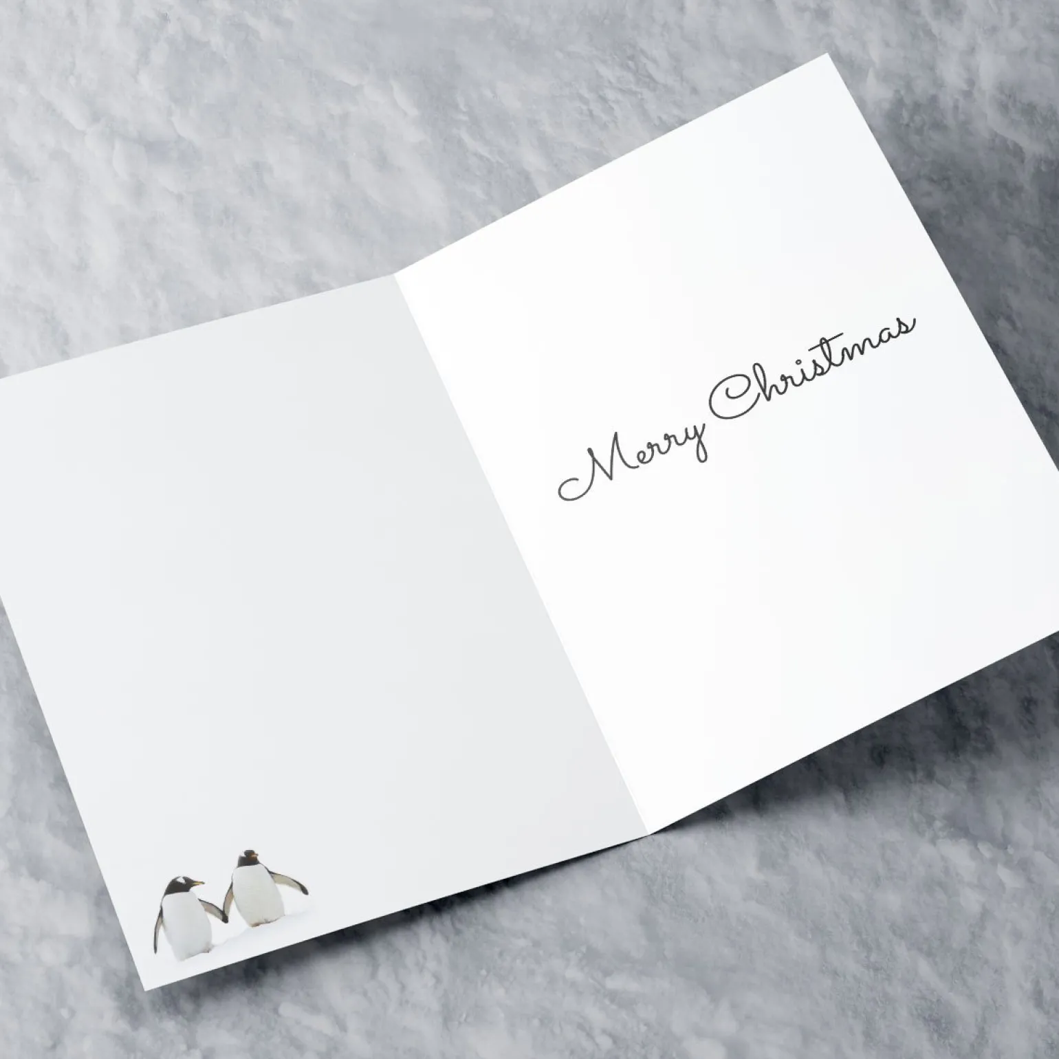 Personalised Christmas Card - Penguins - Grandma and Grandad