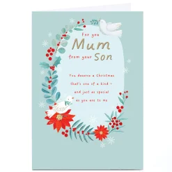 Personalised Christmas Card - For You Mum From Your Son