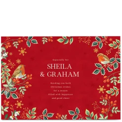 Personalised Christmas Card - Happiness & Good Cheer