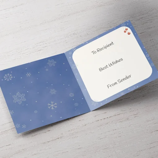 Personalised Christmas Card - Festive Woodland Grandson