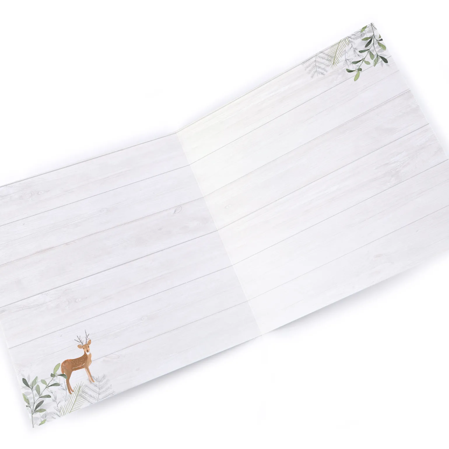 Personalised Christmas Card - Deer & Tree