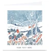 Personalised Christmas Card - Snowy Countryside Illustration