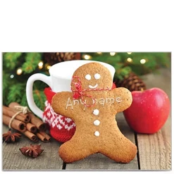Personalised Christmas Card - Gingerbread Man