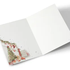 Personalised Christmas Card - Staircase with Tree