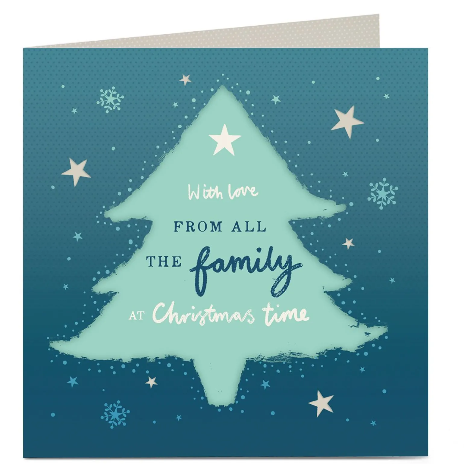 Personalised Christmas Card - From The Family Xmas Tree