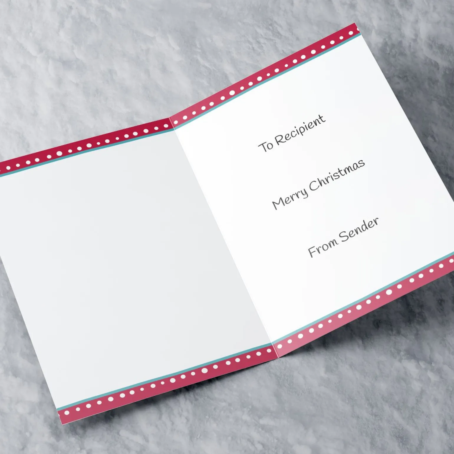 Personalised Christmas Card - Festive Design